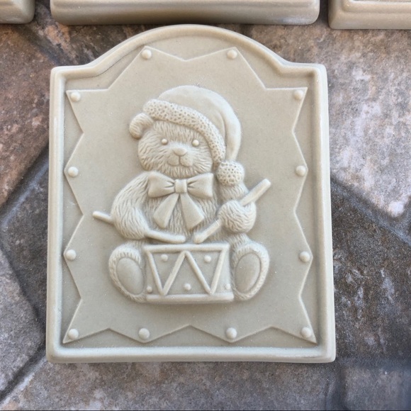 Brown Bag Christmas Cookie Mold Stamping Tiles Set With Caddy - Picture 7 of 12